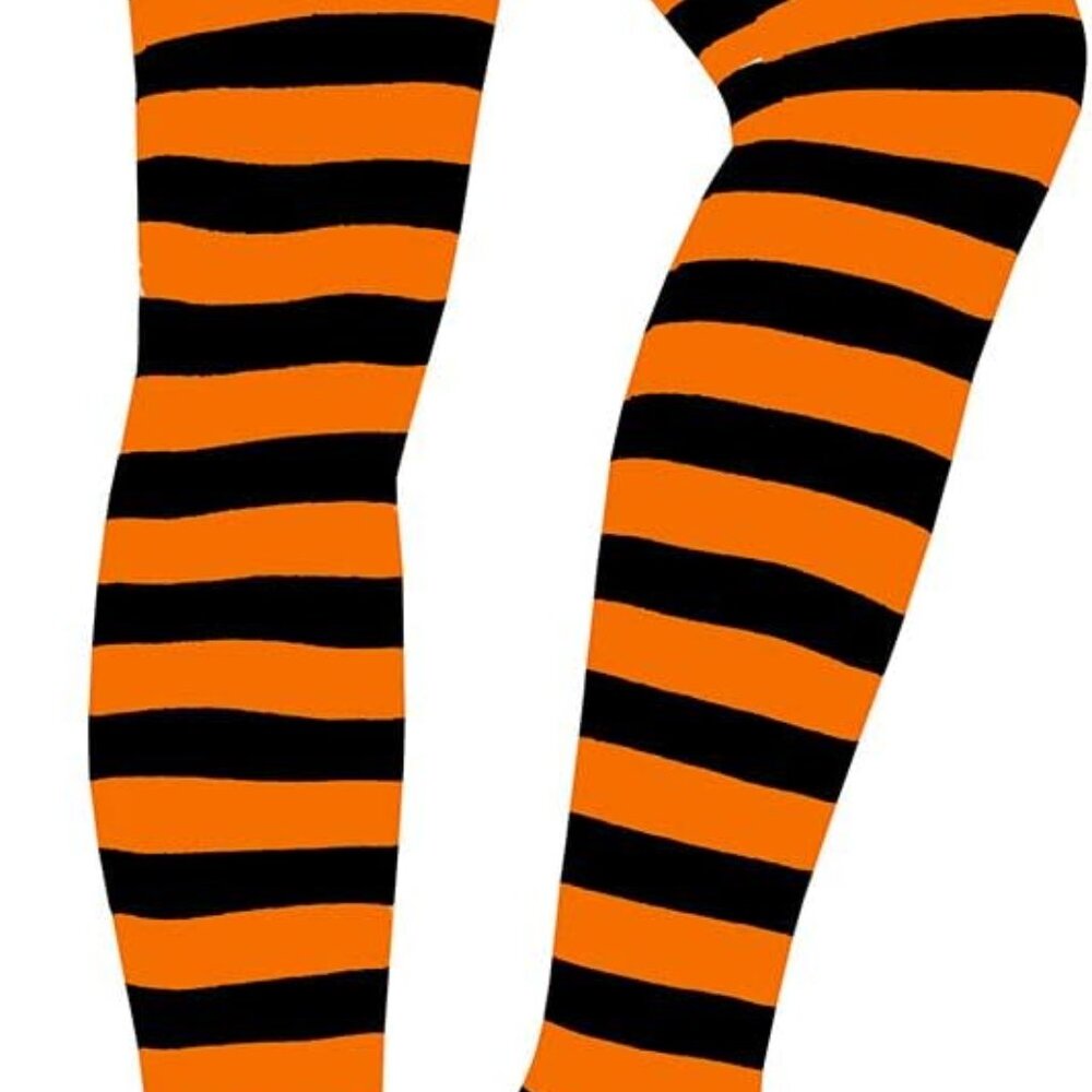 Women's Extra Long Opaque Striped Over Knee High Stockings Socks…